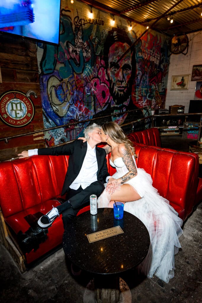 happy couple at their dream and fun elopement 