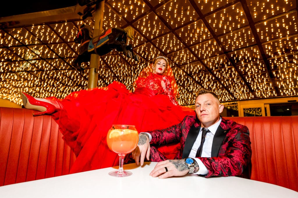 fun and playful bridal portraits in DTLV