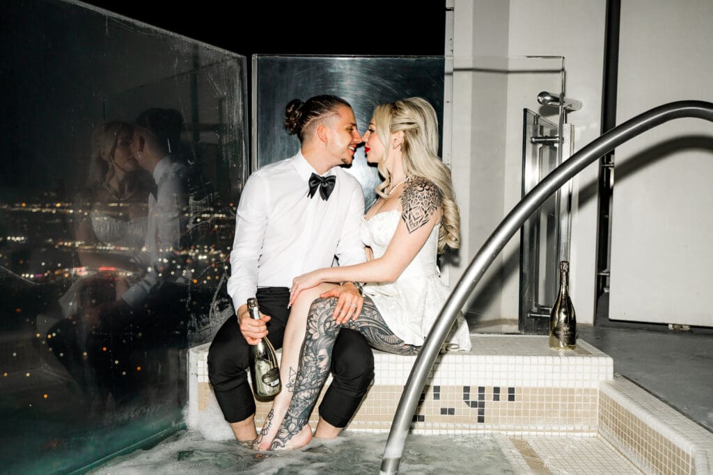 fun and playful las vegas elopement
