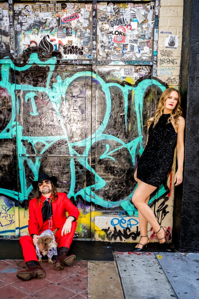 cute couple at their dream session in DTLV