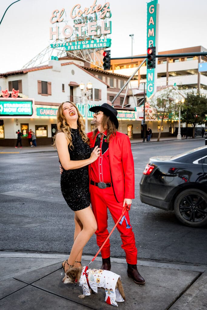 couple laughing and having the best time during their session