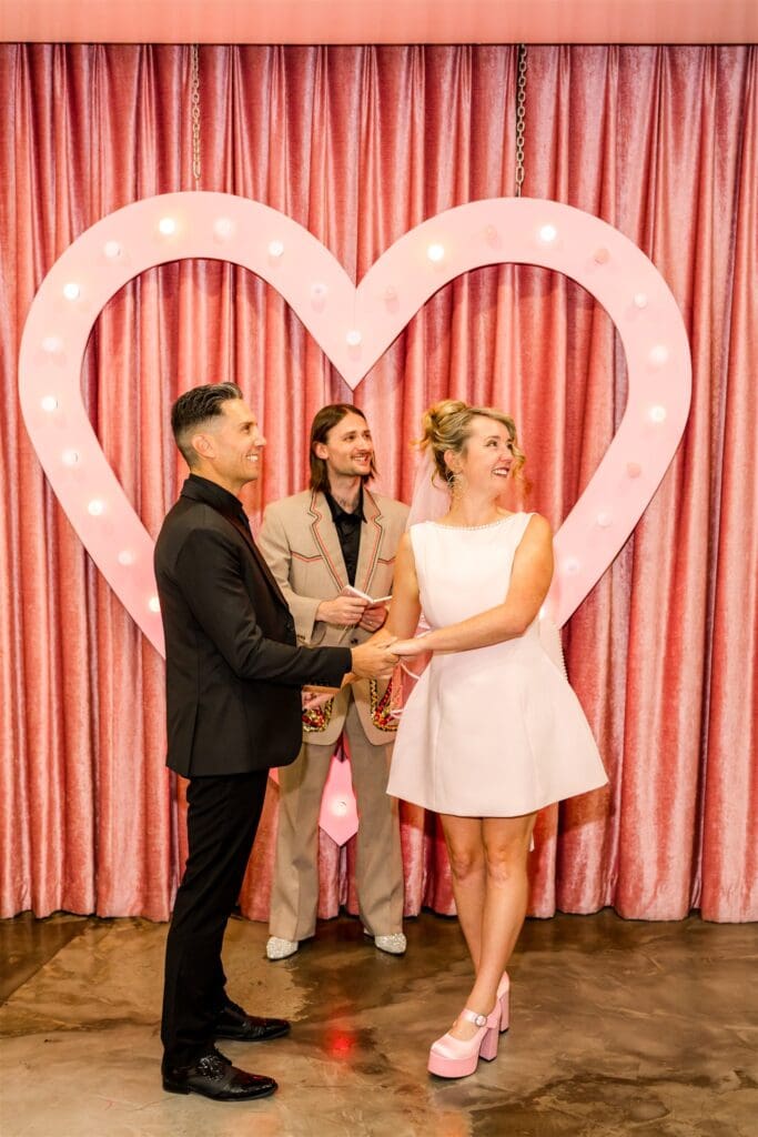 bride and groom at their vow renewal