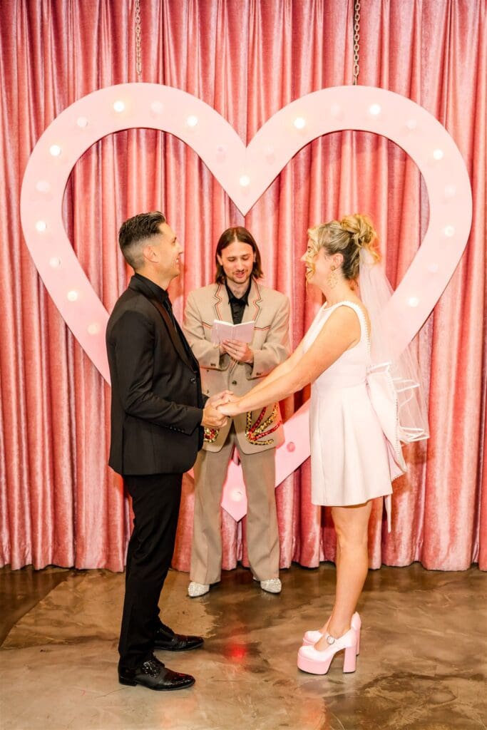 happy couple at their vow renewal