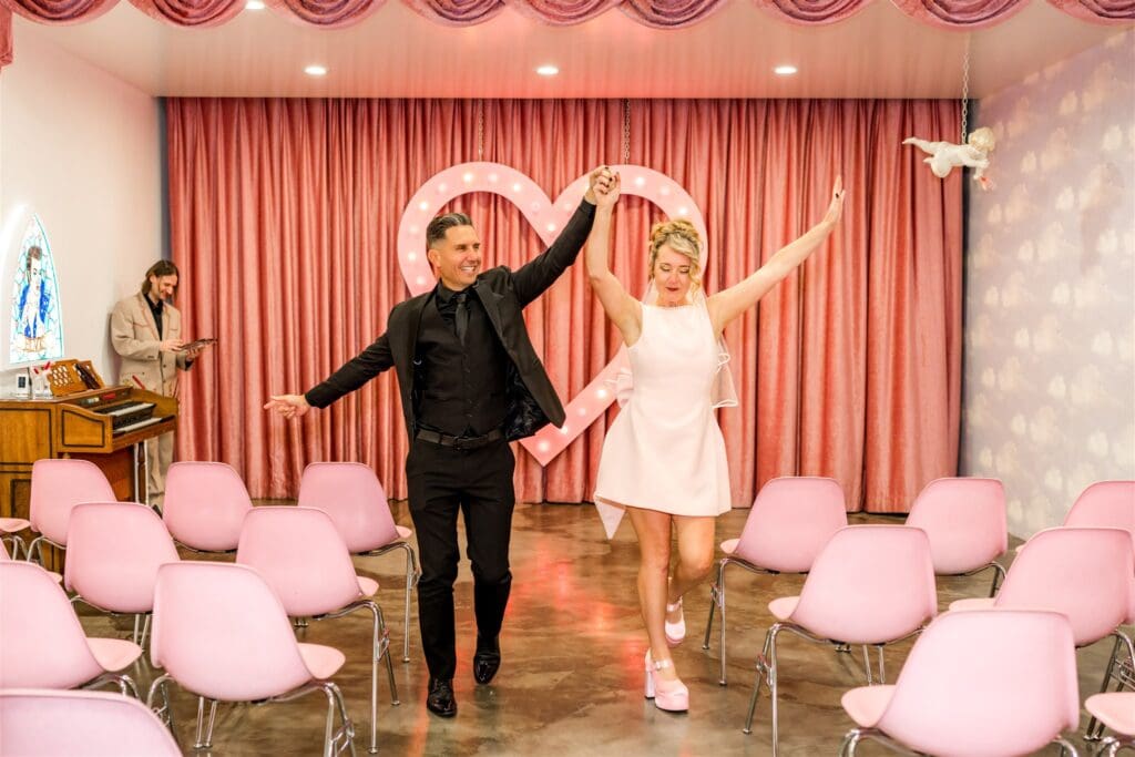 couple celebrating their vow renewal