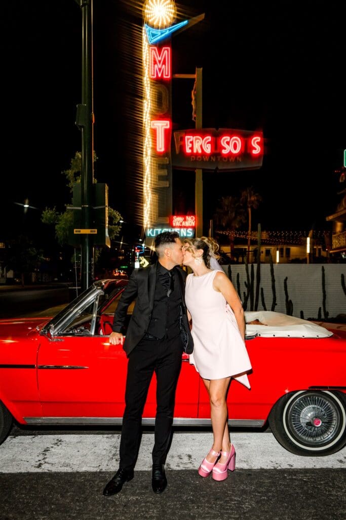 cute couple kissing during their elopement