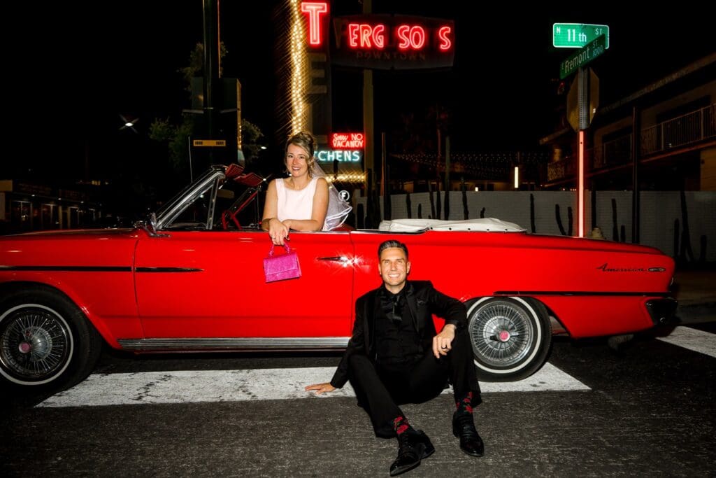 couple having the best time at their elopement
