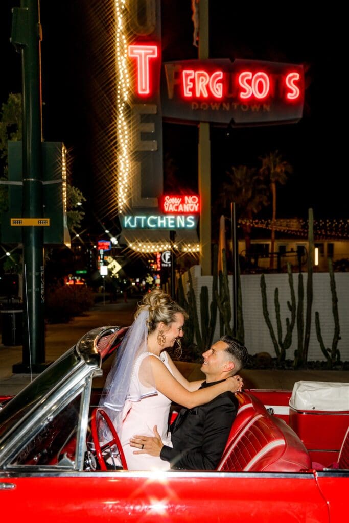 couple looking at each other during their elopement 