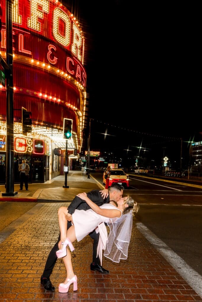 cute couple kissing during their photoshoot