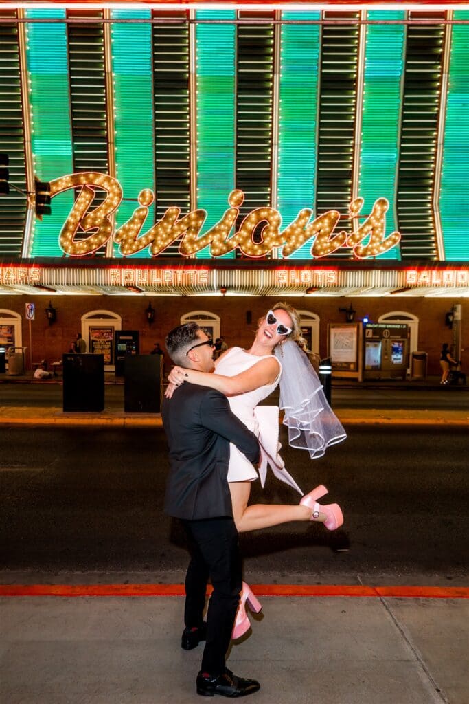 happy couple celebrating around DTLV
