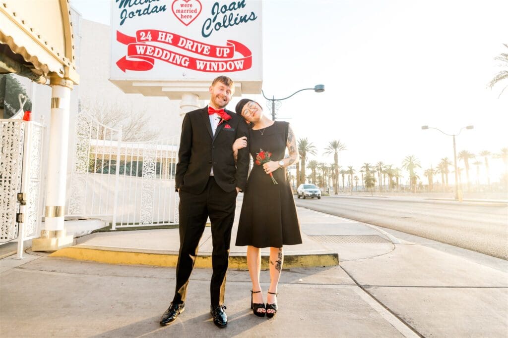Black Fits, Pink Caddys, and Big-Ass Love: A Fun Las Vegas Elopement That Slayed the Strip