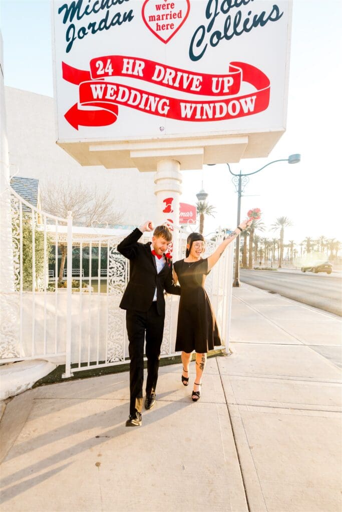 happy newlyweds at their elopement