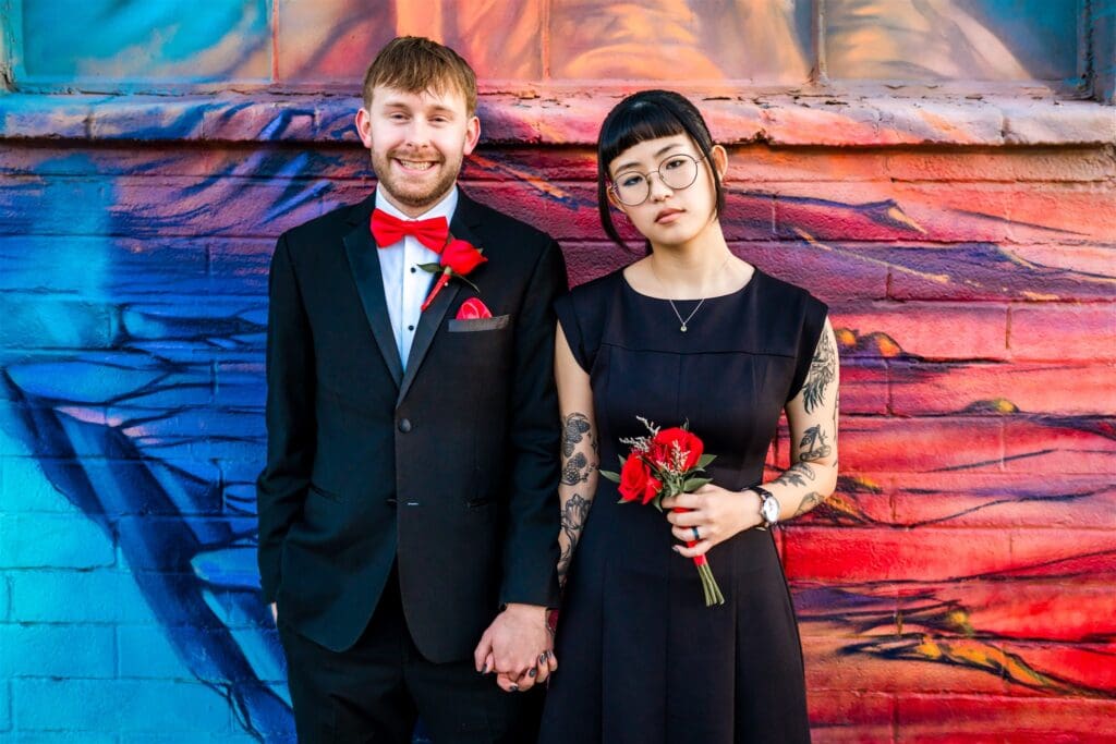 cute couple at their dream epic elopement 