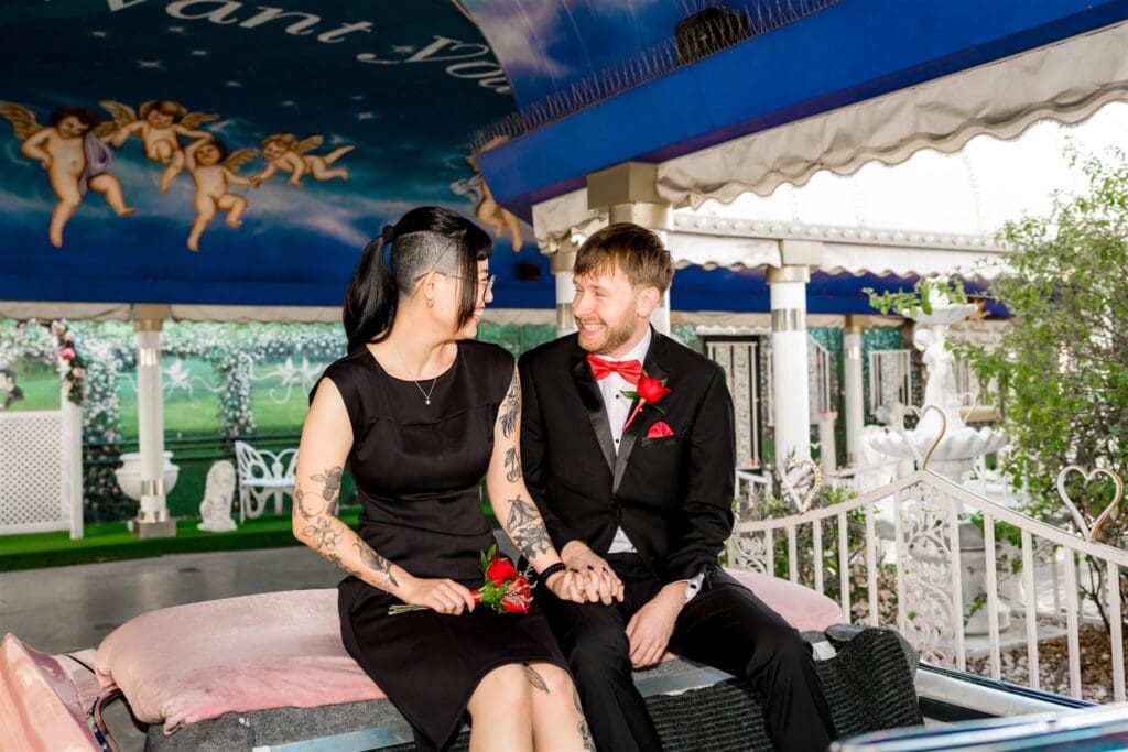 Black Fits, Pink Caddys, and Big-Ass Love: A Fun Las Vegas Elopement That Slayed the Strip
