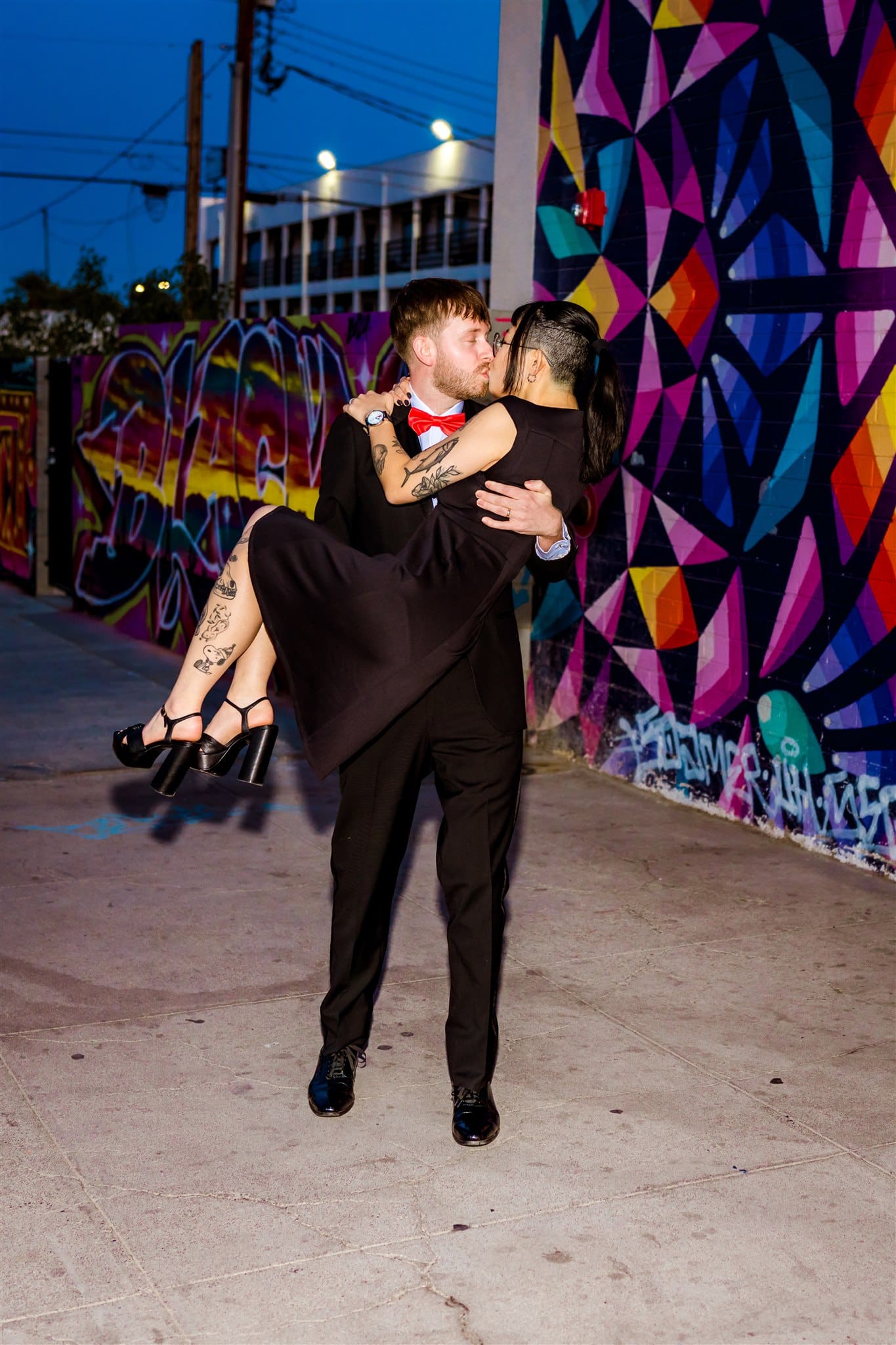 Black Fits, Pink Caddys, and Big-Ass Love: A Fun Las Vegas Elopement That Slayed the Strip