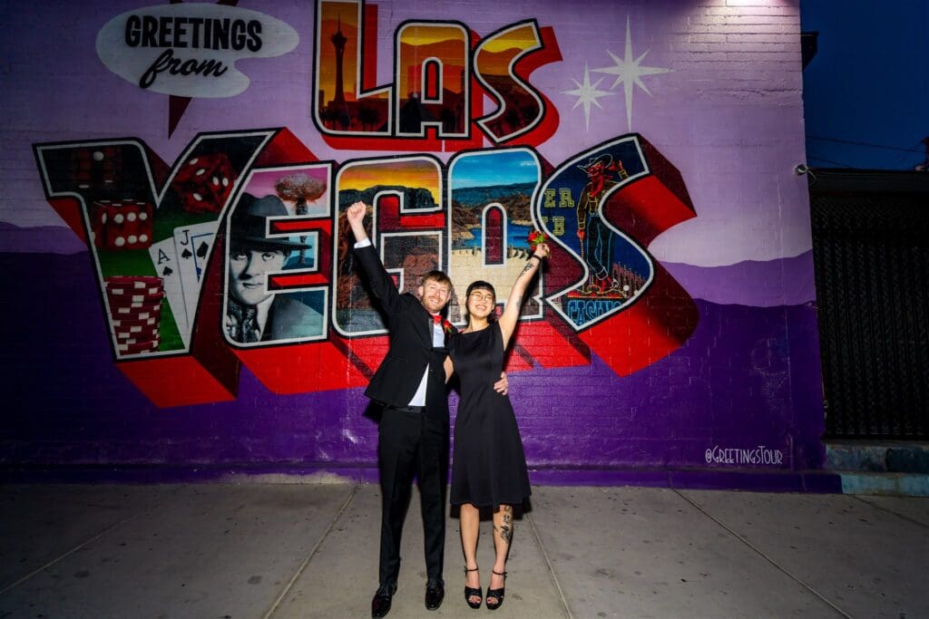 Black Fits, Pink Caddys, and Big-Ass Love: A Fun Las Vegas Elopement That Slayed the Strip