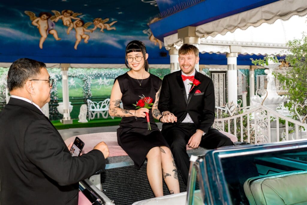 Black Fits, Pink Caddys, and Big-Ass Love: A Fun Las Vegas Elopement That Slayed the Strip