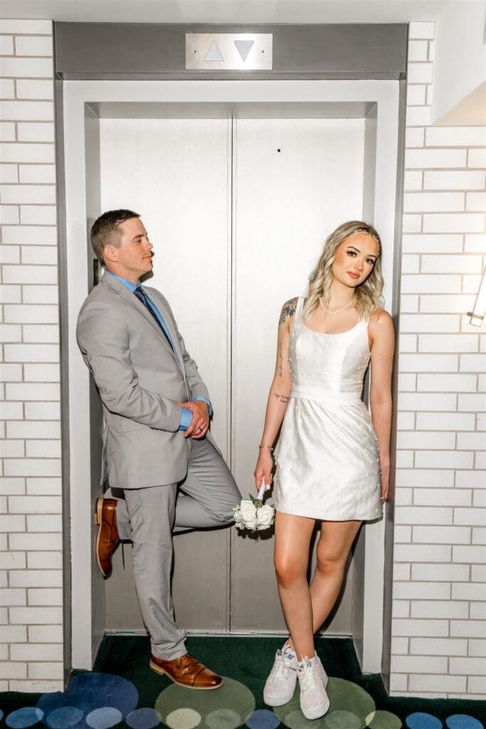 happy couple at their wild las vegas elopement