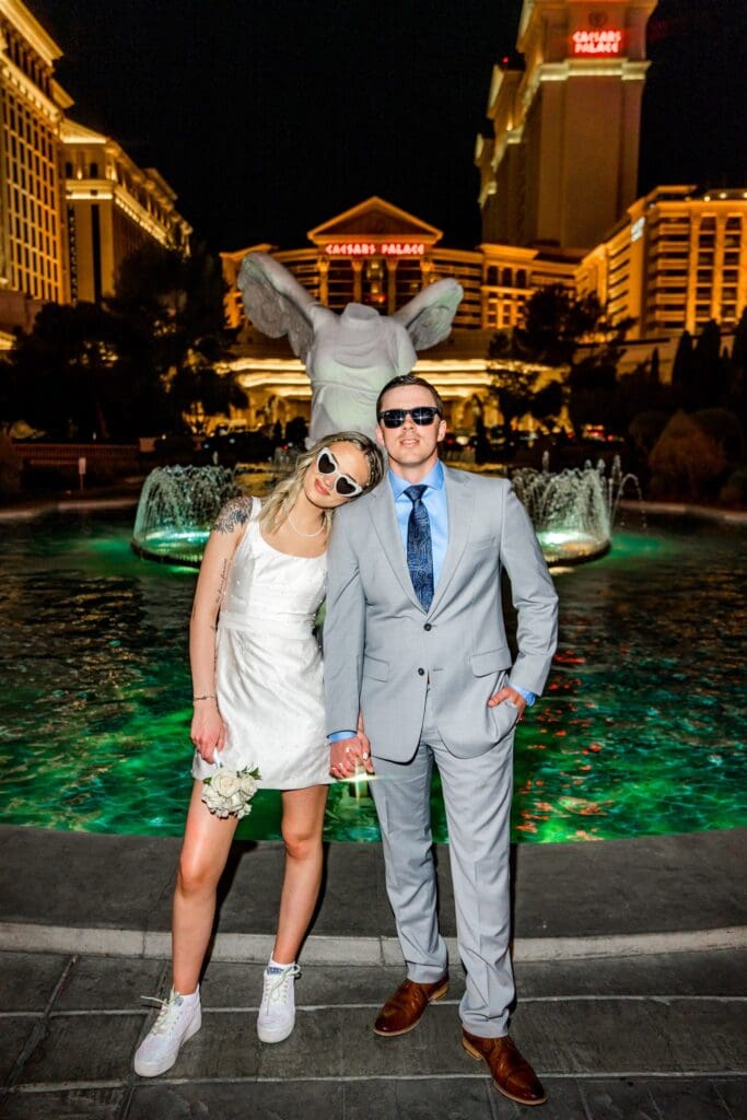 cute couple posing for the camera