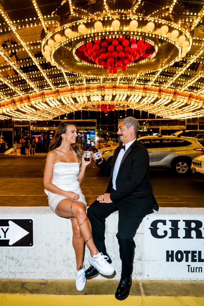 happy couple at their badass elopement in vegas