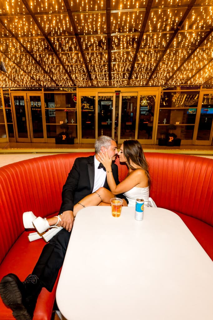 couple having some drinks at carousel bar