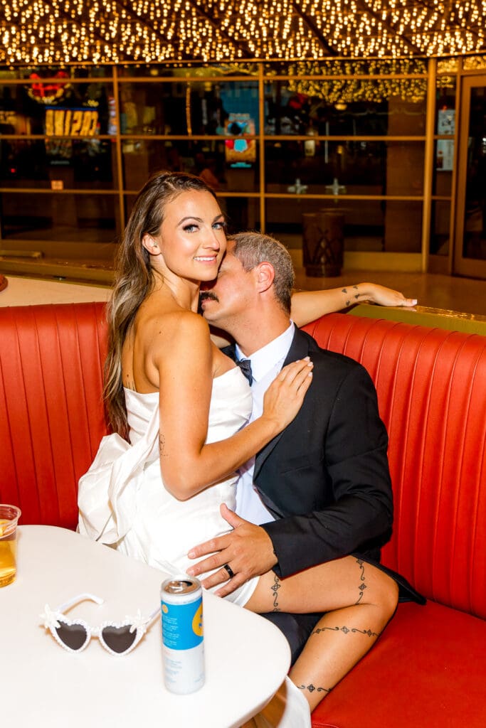 couple at their dream elopement in vegas 