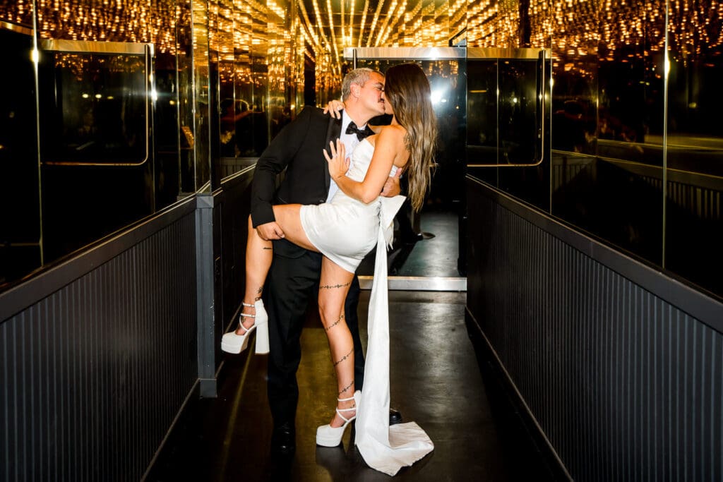 cute couple celebrating their dream elopement