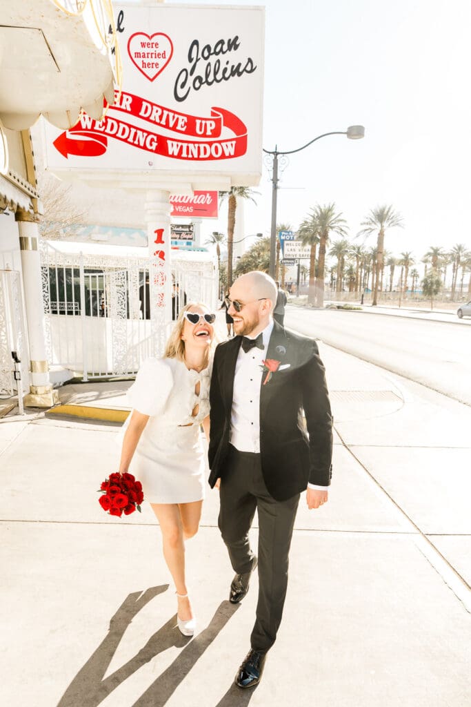 This Unfiltered Las Vegas Elopement Had Elvis, Champagne, and an Accidental Ass Crack!
