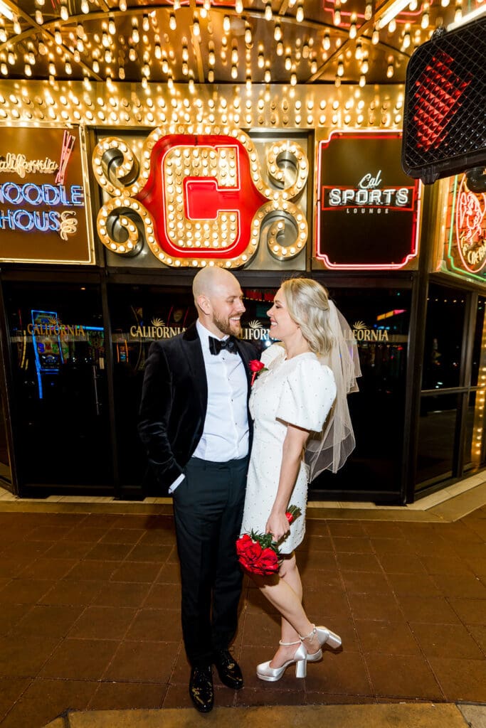 This Unfiltered Las Vegas Elopement Had Elvis, Champagne, and an Accidental Ass Crack!