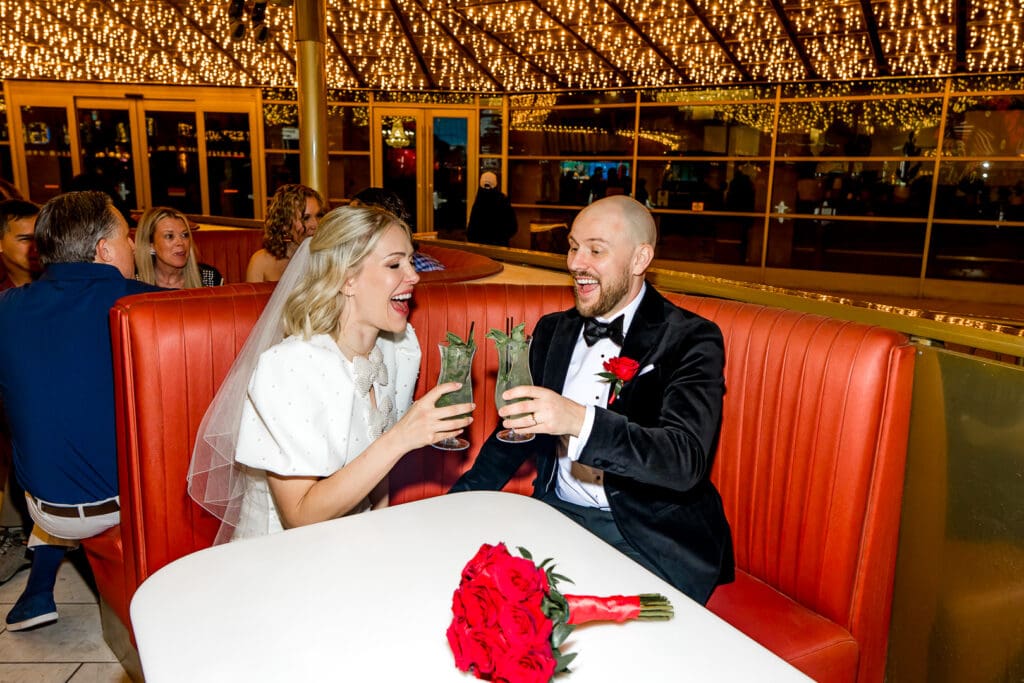 This Unfiltered Las Vegas Elopement Had Elvis, Champagne, and an Accidental Ass Crack!