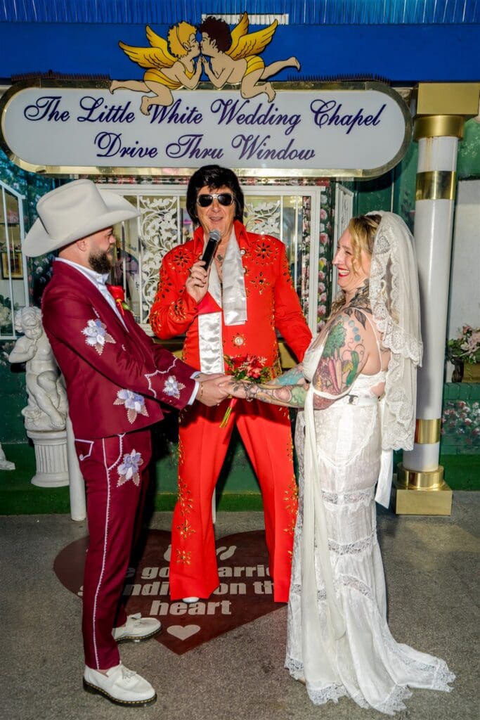 cute couple at their dream las vegas ceremony