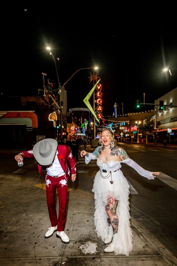 couple having fun during their bridal portraits