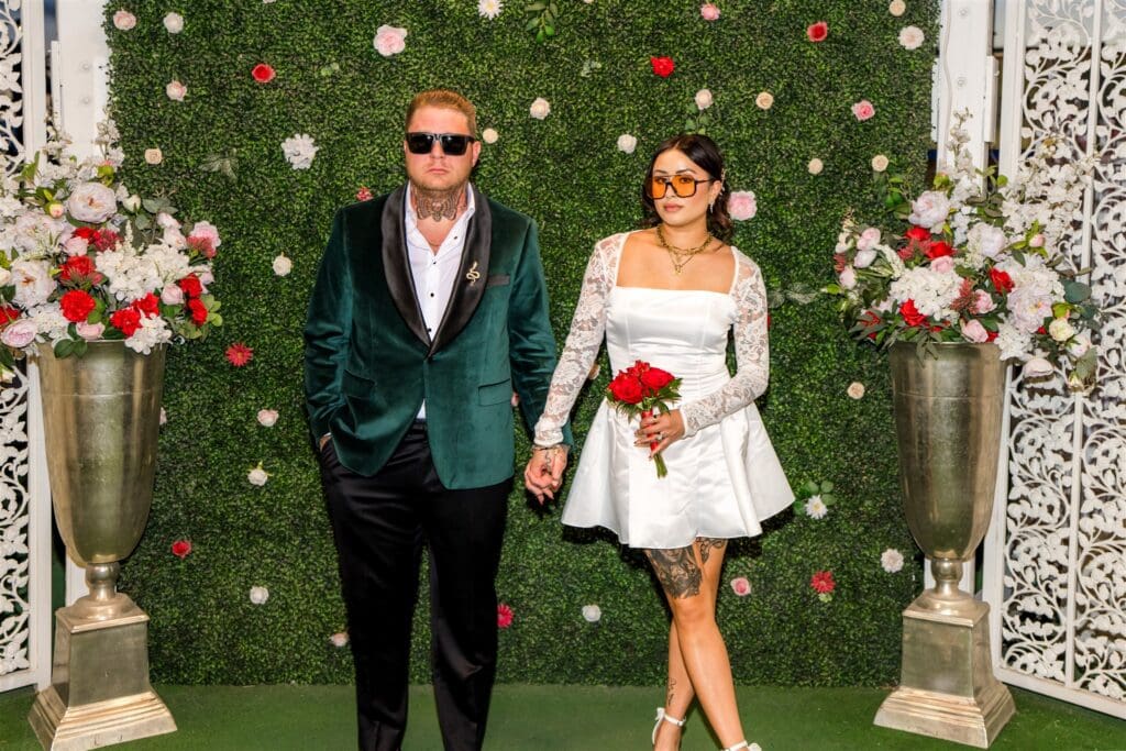 Bridal but Make It Rock & Roll: Little White Wedding Chapel Elopement You Can’t Miss