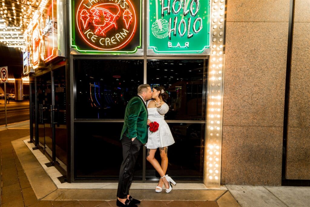 Bridal but Make It Rock & Roll: Little White Wedding Chapel Elopement You Can’t Miss