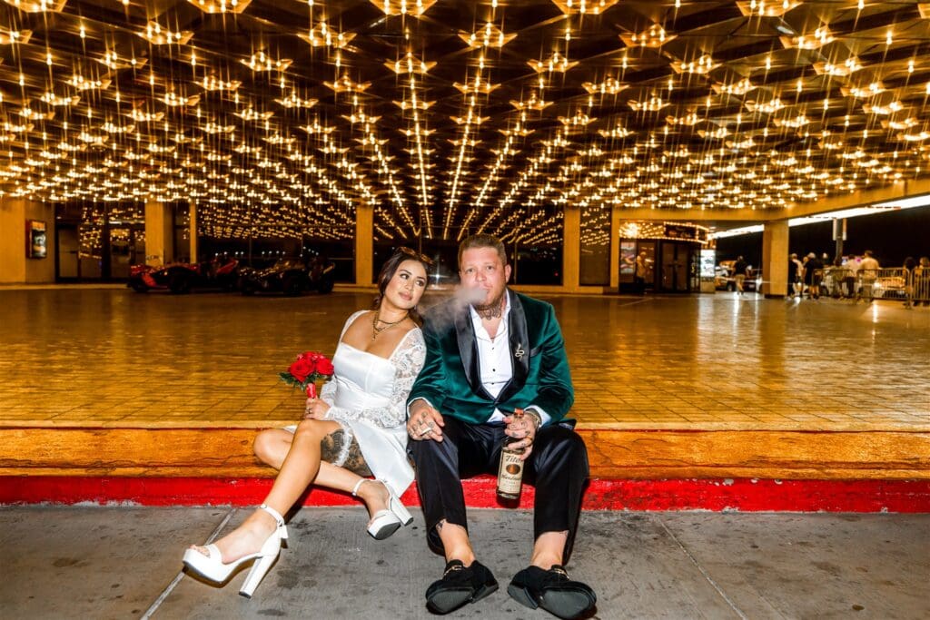 fun and iconic sin city elopement