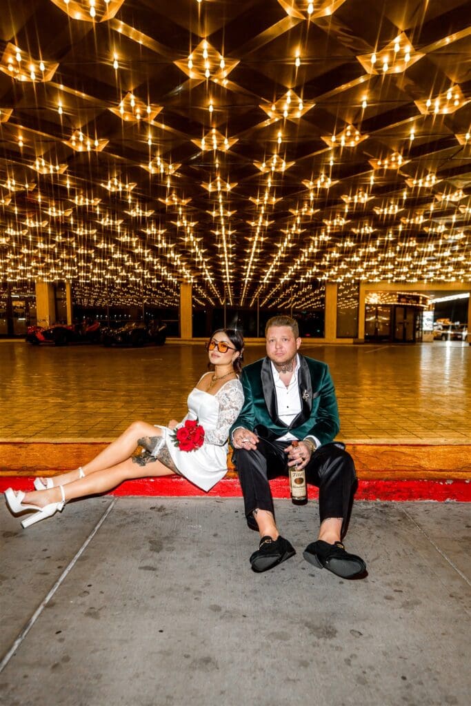 Bridal but Make It Rock & Roll: Little White Wedding Chapel Elopement You Can’t Miss