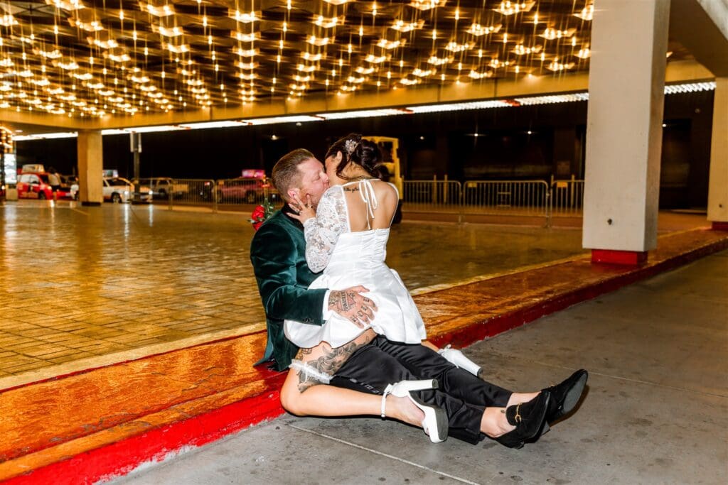 Bridal but Make It Rock & Roll: Little White Wedding Chapel Elopement You Can’t Miss