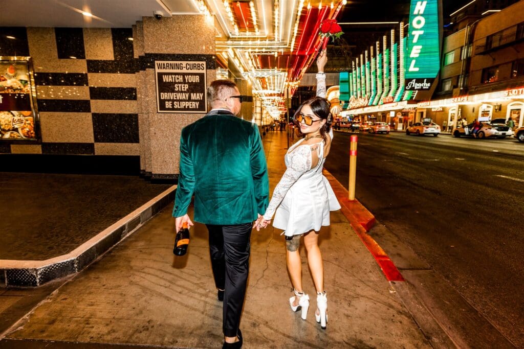 Bridal but Make It Rock & Roll: Little White Wedding Chapel Elopement You Can’t Miss