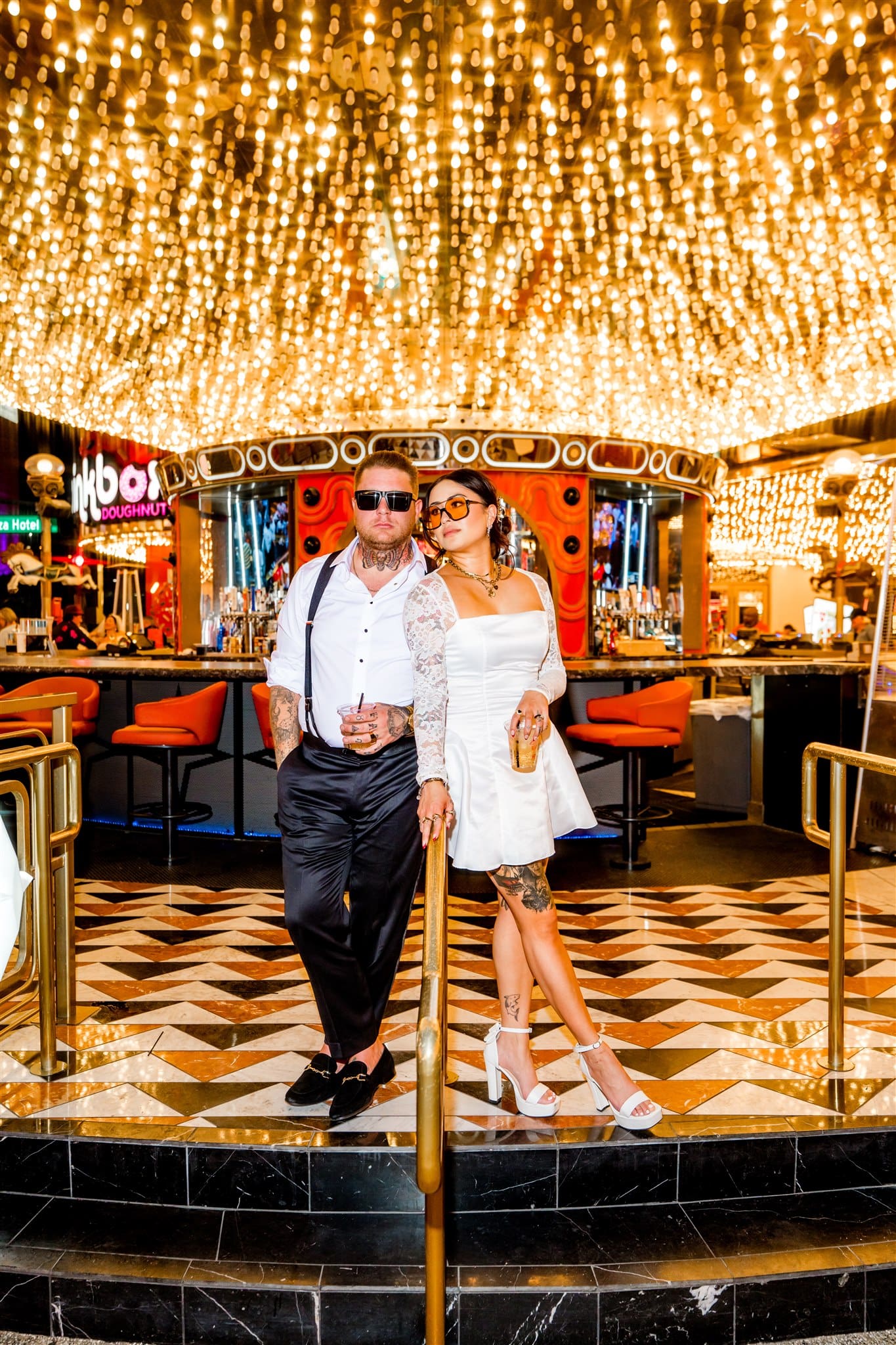 cute couple posing for the camera