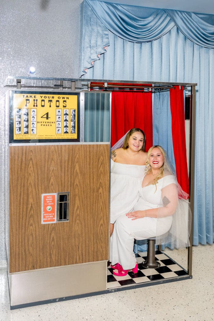 brides looking at the camera during their bridal portraits