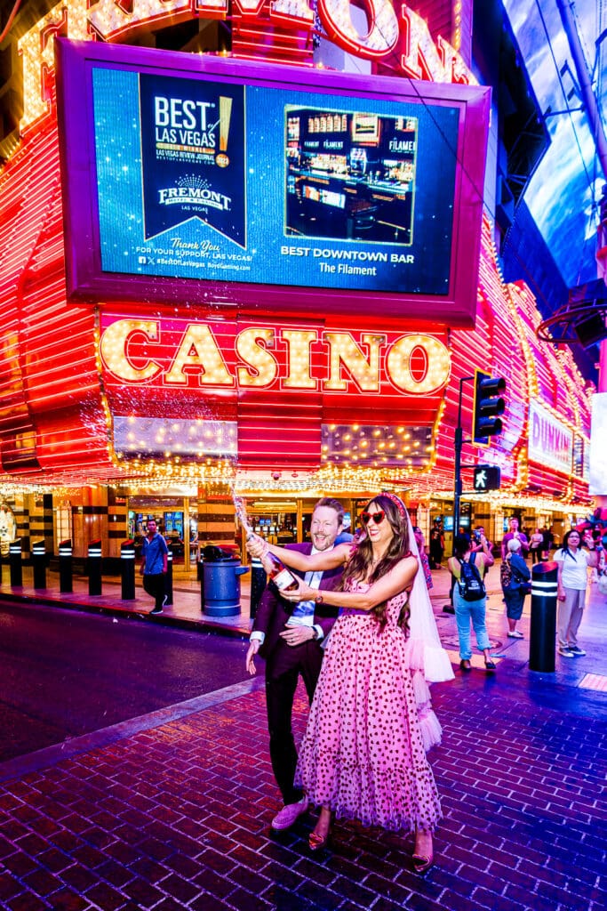 fun couple session in sin city