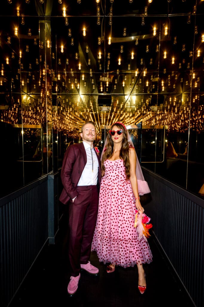 couple at their fun and colorful vegas photoshoot