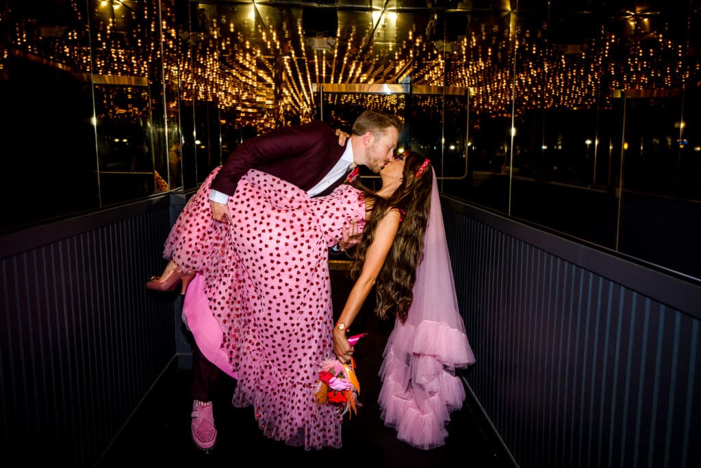 couple kissing during their session