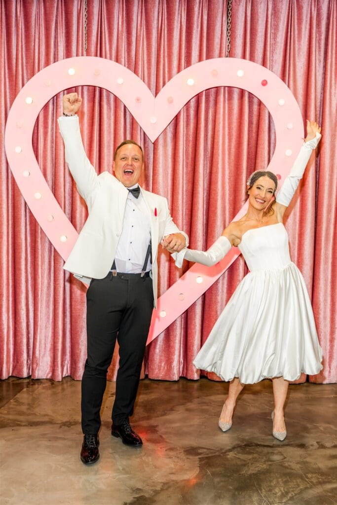 happy couple heading to DTLV to celebrate their elopement