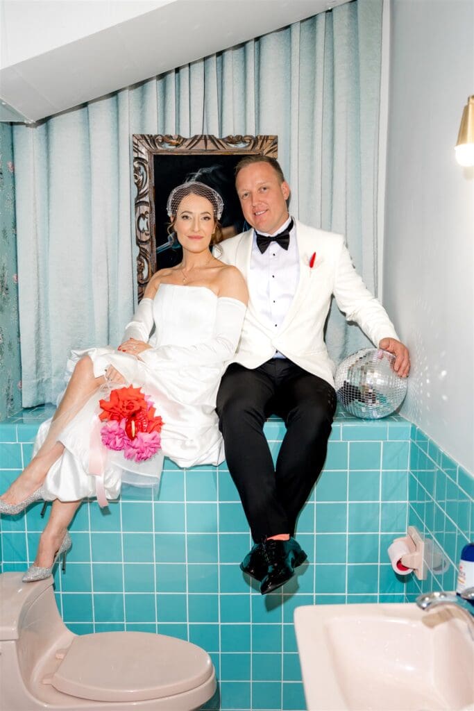 couple posing for the camera during their bridal portraits 