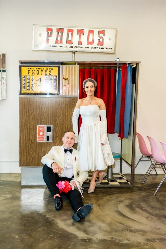 couple posing for the camera during their photoshoot