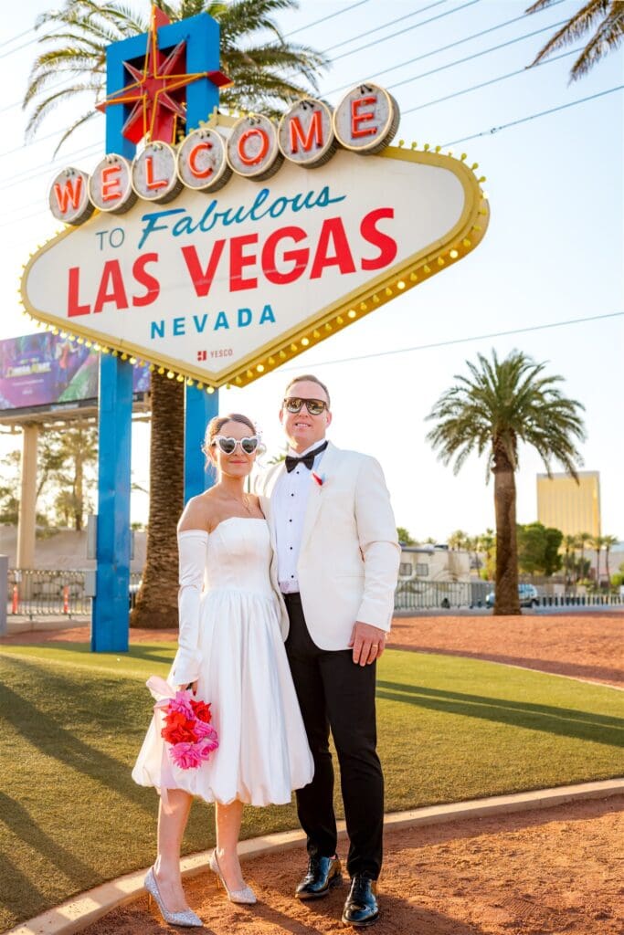 couple at their dream bridal portraits in las vegas 