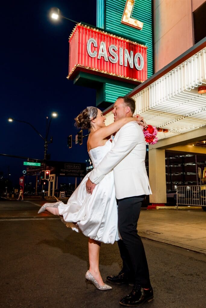 cute couple dancing during their photoshoot