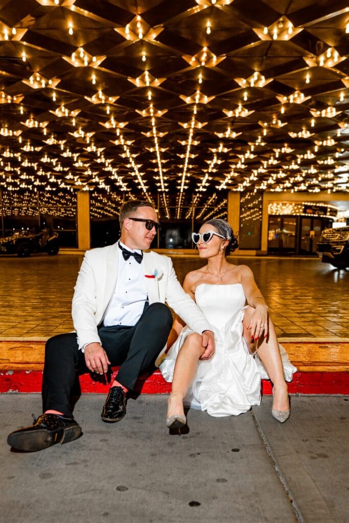happy couple celebrating their elopement ceremony