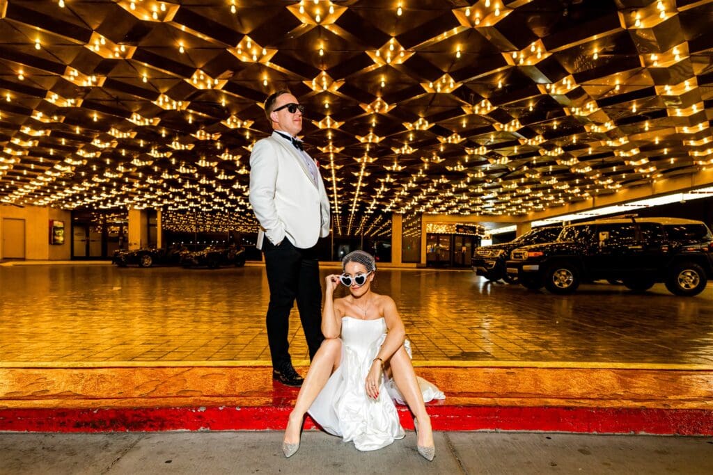 couple having the best time during their bridal session