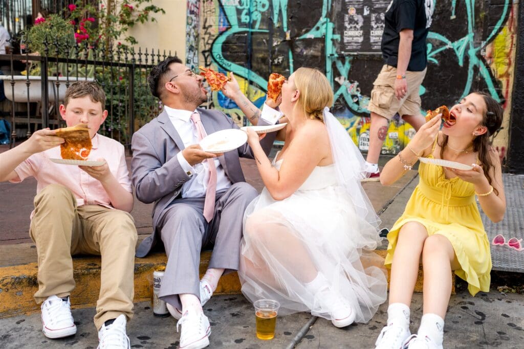 The Only Rule for This Sassy Little White Wedding Chapel Elopement? Just. Have. Fun.